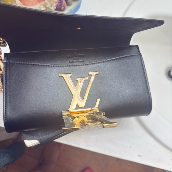 Louis Vuitton Black Clutch with Gold Chain - Picture 5 of 13
